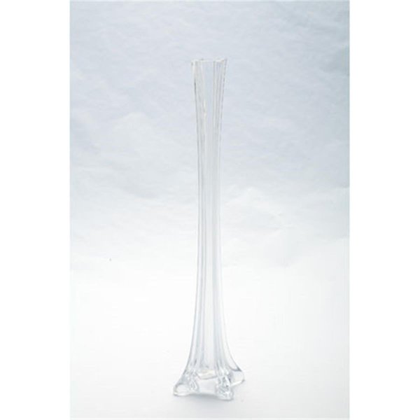 Diamond Star Diamond Star 87187 16 in. Tower Glass Vase; Clear 87187-16C